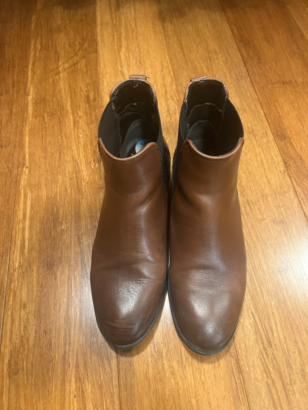 Aldo Chestnut Brown Leather Chelsea Ankle Boots